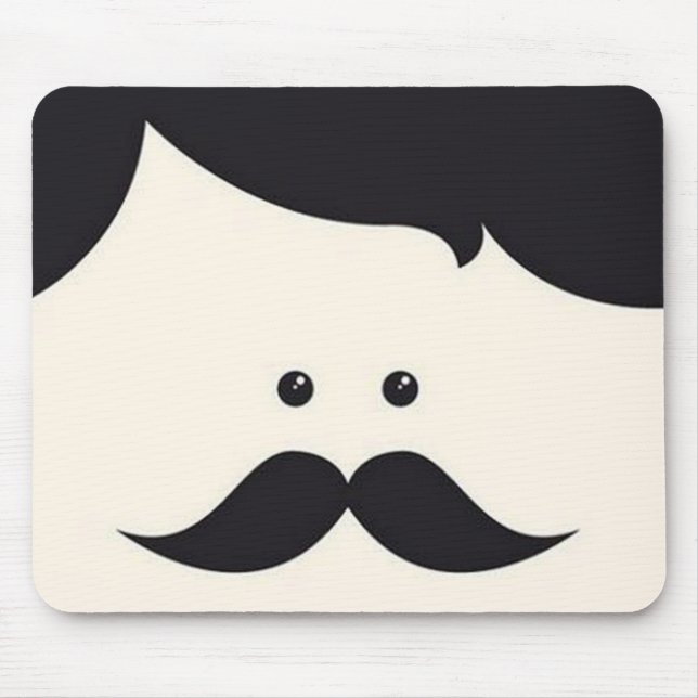 Mister Moustache! Mouse Pad (Front)