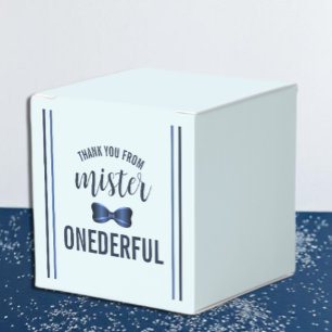 Mister Onederful Bow Tie 1st Birthday Favor Box