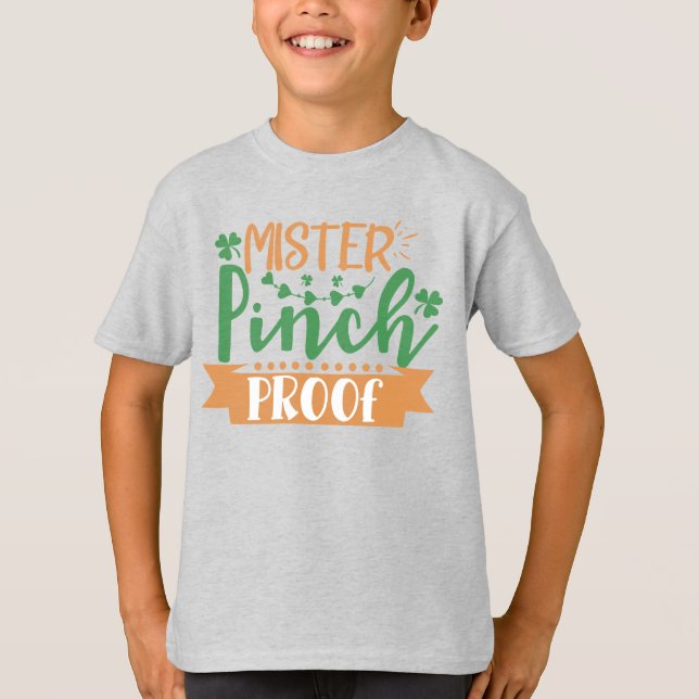 Mister Pinch Proof St Patrick T-Shirt for Kids (Front)
