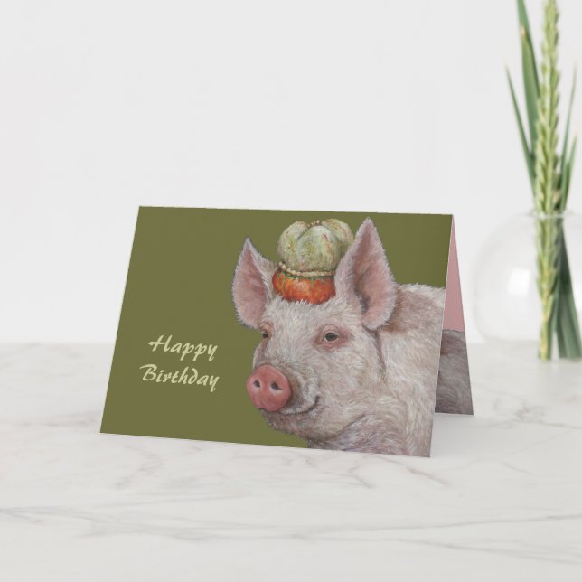 Mister Smythe la carte d'anniversaire de porc (Devant)