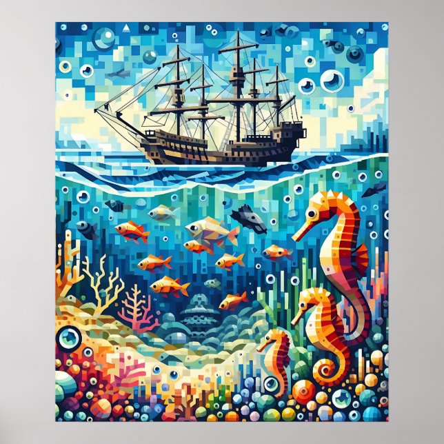 Misteries of the ocean depths poster (Front)