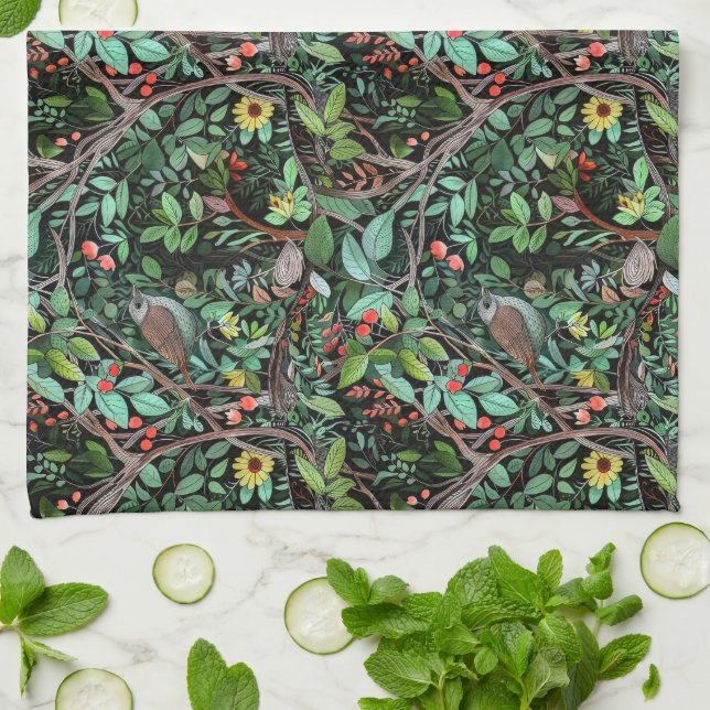 Misterious Forest Kitchen Towel (Folded)