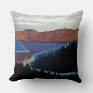 Misting morning fog... throw pillow