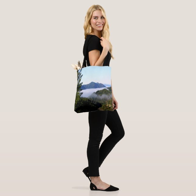 Misting morning fog..... tote bag (On Model)