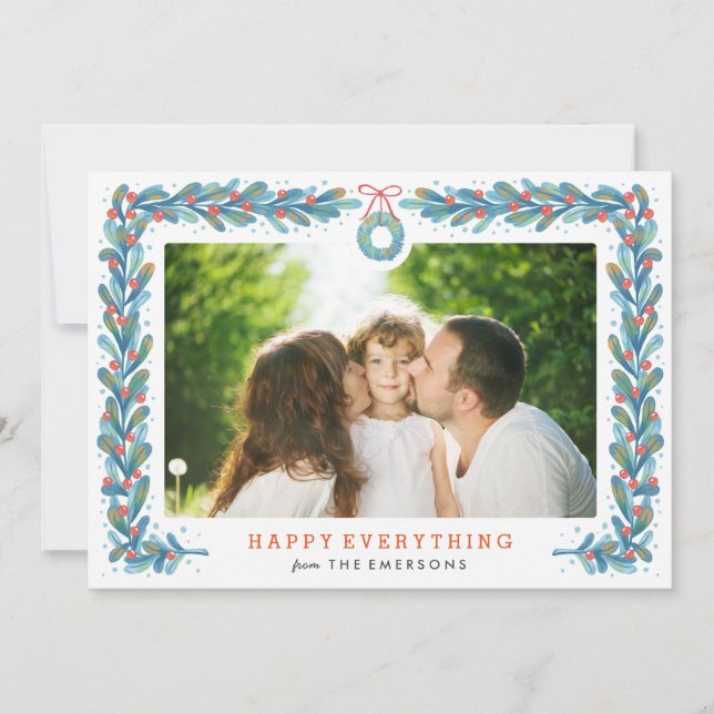 Mistle Wreath - Carte photo de vacances (Devant)