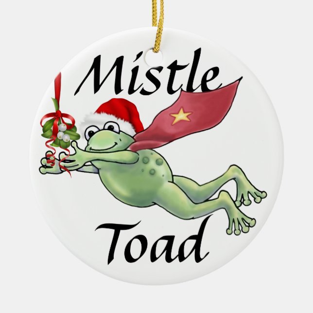 MistleToad 3 - SRF Ceramic Ornament (Front)