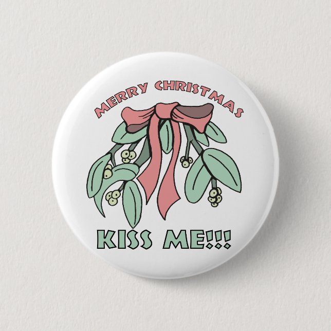 Mistletoe 2 Inch Round Button (Front)