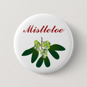 Mistletoe 2 Inch Round Button