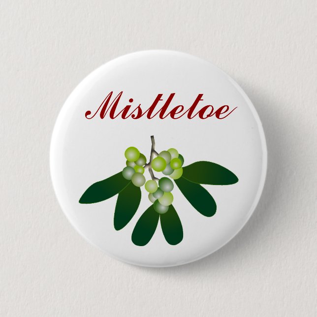 Mistletoe 2 Inch Round Button (Front)