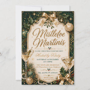 Mistletoe and Martinis Christmas Party Invitation