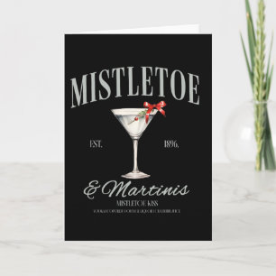 Mistletoe And Martinis Tail Christmas Espresso Mar Card