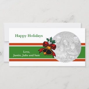 MIstletoe Bell Christmas Photo Card