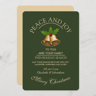 Mistletoe Bells Christmas Holiday Card