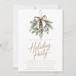 Mistletoe Boho Bow Invitations de Noël