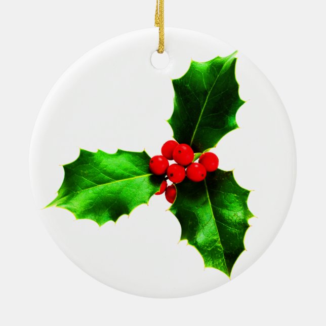 Mistletoe Ceramic Ornament (Back)