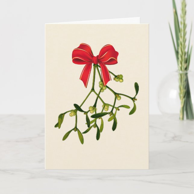 Mistletoe Christmas Card (Front)