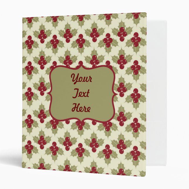 Mistletoe Customizable Christmas Binder - Add Text (Front/Inside)