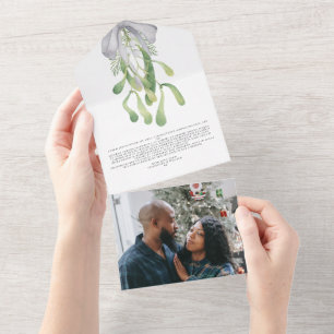 Mistletoe Elegant Christmas Card
