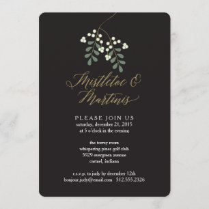 Mistletoe et Martinis Fête Invitation