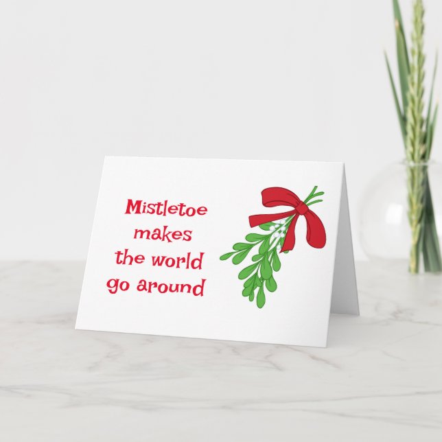 **MISTLETOE** FAIT LE MONDE DE LA CARTE RONDE (Devant)