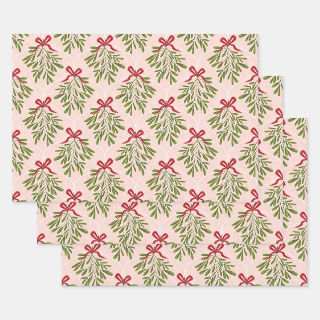 Mistletoe gift wrap 3 pack (Set)