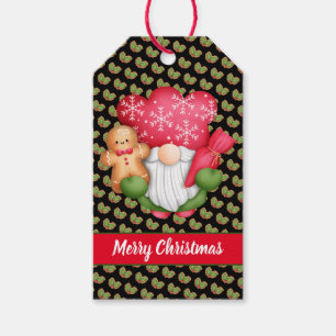 Mistletoe Gnome Customize Colour and Text Gift Tags