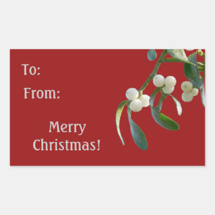 Mistletoe Holiday Gift Labels
