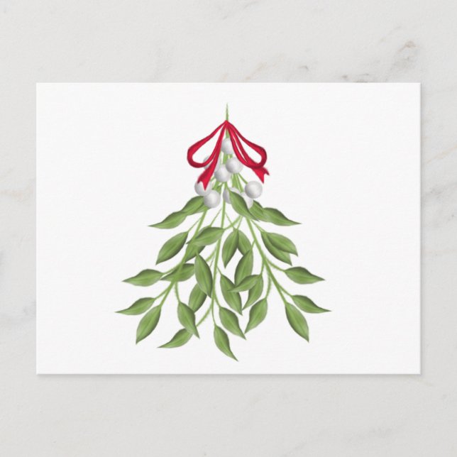 Mistletoe Holiday Postcard (Front)