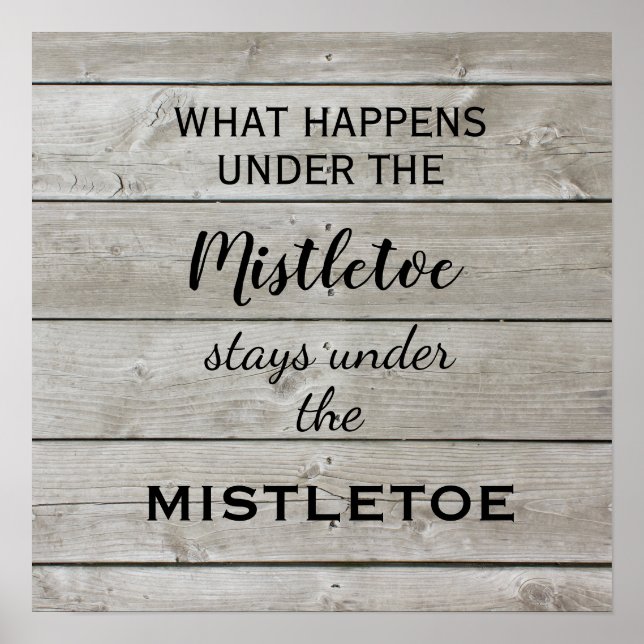 Mistletoe Holiday Poster (Front)