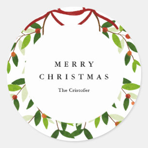 Mistletoe Holiday Sticker