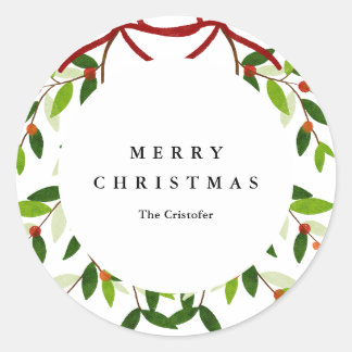 Mistletoe Holiday Sticker