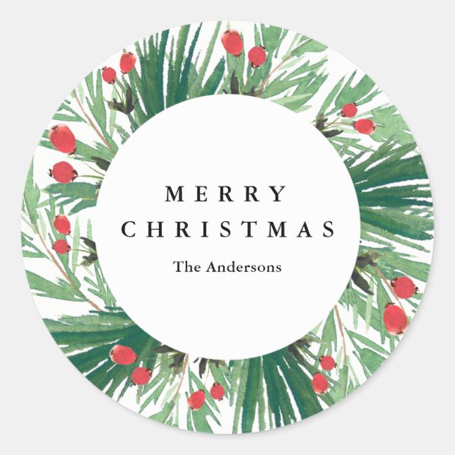 Mistletoe Holiday Sticker (Front)