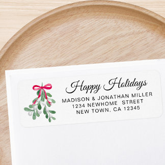 Mistletoe Holidays Return Address