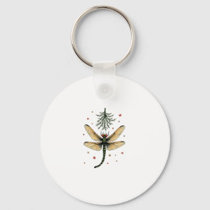 Mistletoe Kiss Dragonfly Keychain