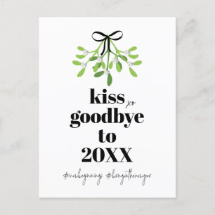 Mistletoe Kiss Goodbye Do-Over Funny  Holiday Post Postcard