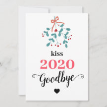 Mistletoe Kiss Goodbye to 2020 Do-over Funny Red