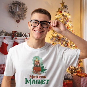 Mistletoe Magnet   Funny Christmas  T-Shirt