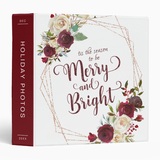 Mistletoe Manor Christmas Merry Bright Photo Album Binder (Front/Spine)