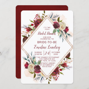 Mistletoe Manor Diamond Bridal Brunch Shower Invitation