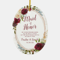 Mistletoe Manor Floral To the Maid of Honour Quote