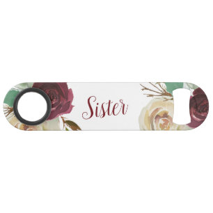 Mistletoe Manor Floral Watercolor Trendy Sister Bar Key