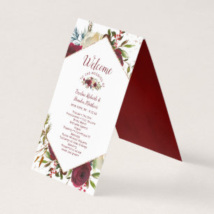 Mistletoe Manor Floral Wedding Ceremony Program