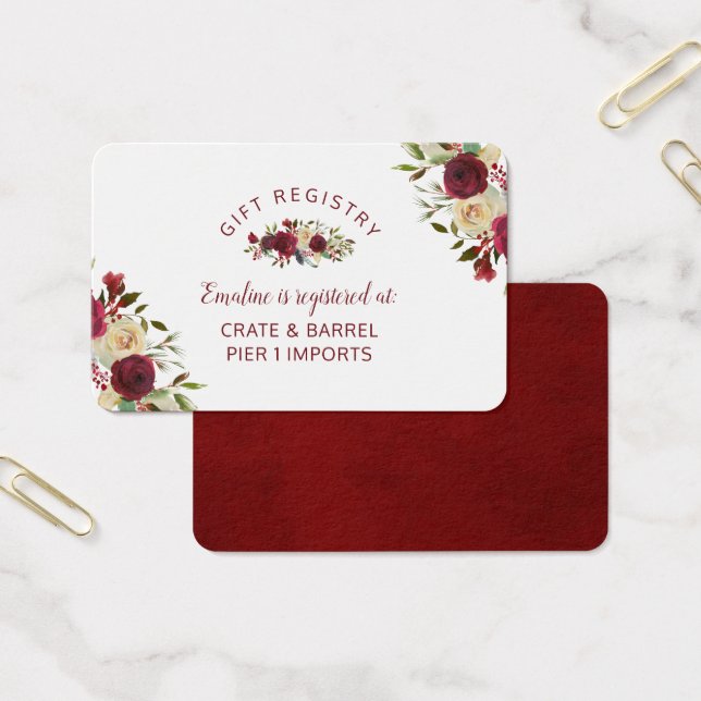 Mistletoe Manor Shower Gift Registry Insert Card (Office)