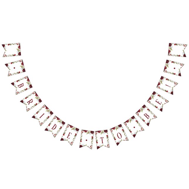 Mistletoe Manor Winter Bride to Be Bridal Shower Bunting Flags (All)