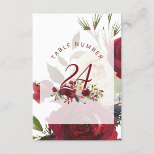 Mistletoe Manor Winter Chic Wedding Table Numbers