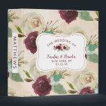 Mistletoe Manor Winter Floral Wedding Photo Album Binder<br><div class="desc">Mistletoe Manor Watercolor Lush Winter Roses Design with Hand Painted Florals, Holly Berry Leaves, Pine Sprig Foliage, and Watercolor Paint Brush Strokes. Colourful Marsala, Wine Merlot Red, Burgundy, Ivory Cream, and Green. With Swirly Chic Typography Brush Script Fonts, and Elegant Floral Border Frame - Wedding Photos Newlyweds photo album scrapbook!...</div>