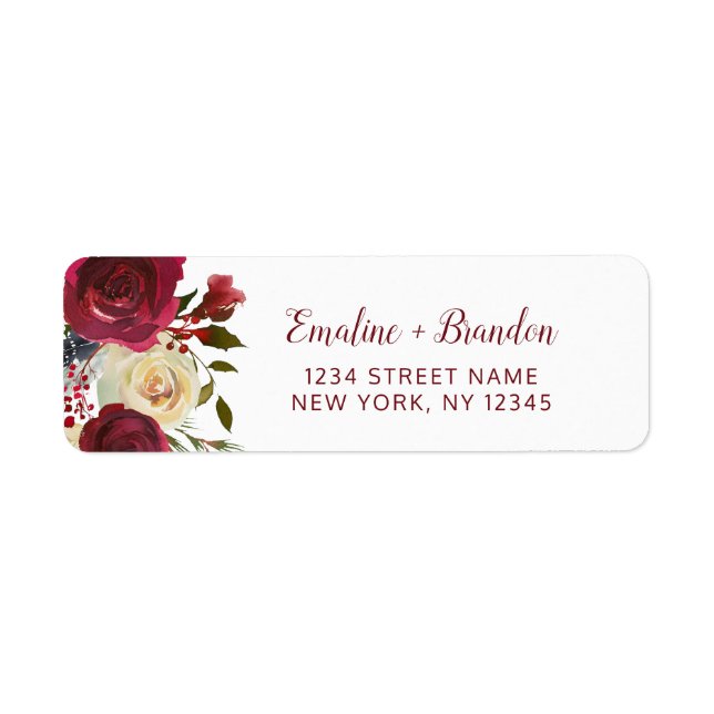 Mistletoe Manor Winter Wedding Adresse de retour (Devant)