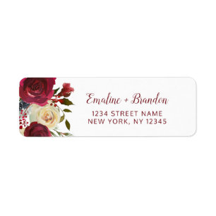 Mistletoe Manor Winter Wedding Return Address
