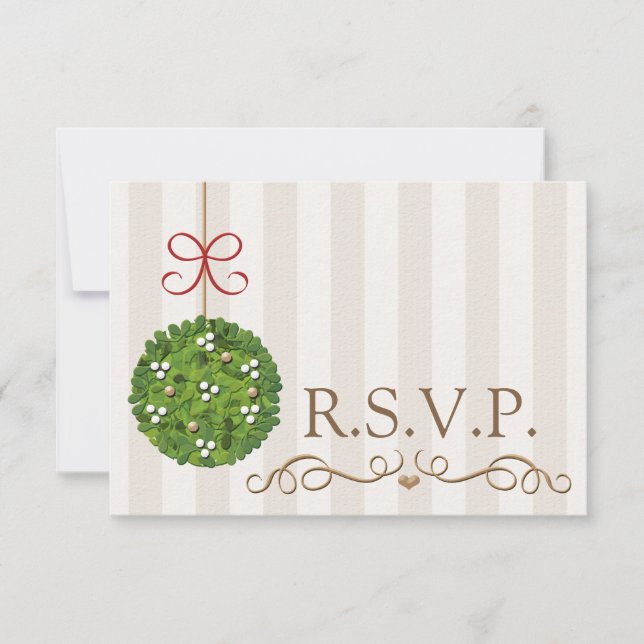 MISTLETOE MARIAGE RESPONSABLE CARTE RSVP (Devant)