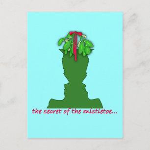Mistletoe Optical Illusion Holiday Postcard